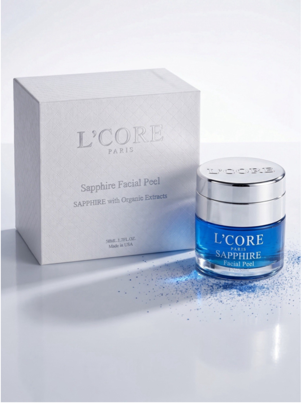 L'Core Paris Sapphire Facial Peel with Organic Extracts - 1.7 fl. oz. / 50ml